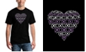 LA Pop Art Men's XOXO Heart Word Art T-shirt